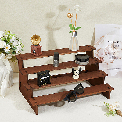 4-Tier Wood Organizer Display Riser Rack ODIS-WH0329-97-1