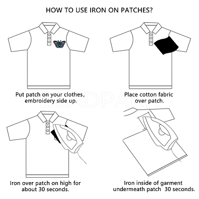 Computerized Embroidery Cloth Iron On/Sew On Patches AJEW-S076-019-1