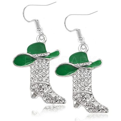 Alloy Rhinestone Dangle Earrings FS-WG4606E-13-1