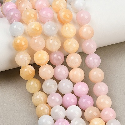 Natural Green Jade Beads Strands G-G757-03-10mm-1