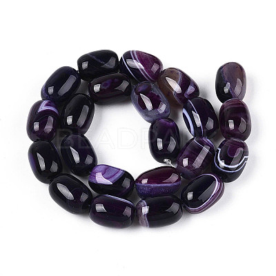Natural Agate Beads Strands G-N356-02A-08-1