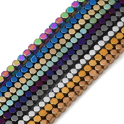 Electroplate Non-magnetic Synthetic Hematite Beads Strands G-I175-09-M-1