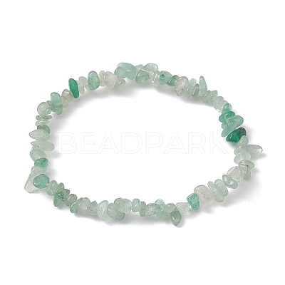 Natural Green Aventurine Chips Beaded Stretch Bracelets for Women BJEW-JB10046-04-1