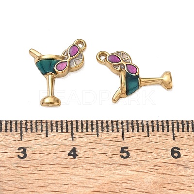 304 Stainless Steel Enamel Pendants SA-CBA7876-40G-01-1