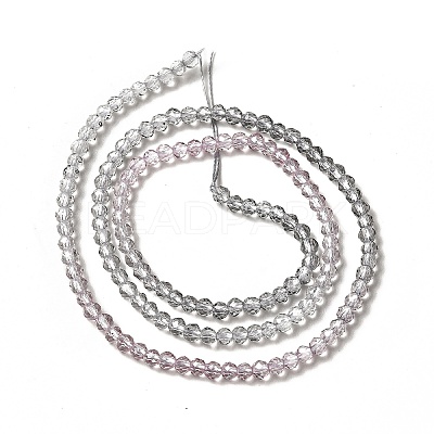 Transparent Gradient Color Glass Beads Strands GLAA-H021-01B-12-1