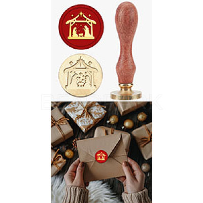 Christmas Wax Seal Stamp Set AJEW-WH0208-1310-1