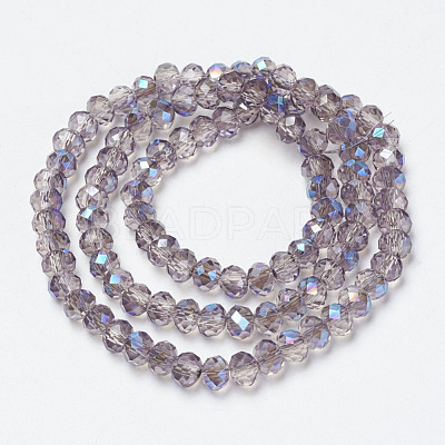 Electroplate Glass Beads Strands EGLA-A034-T4mm-I11-1