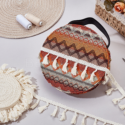 Cotton Fringe Lace Trim Ribbon OCOR-WH0105-008C-1