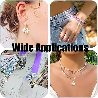 10Pcs 5 Colors Alloy Rhinestone Pendants FIND-YW0011-54-1