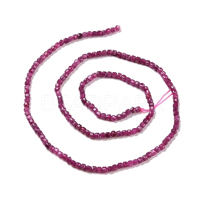 Lab Grown Red Corundum Beads Strands LS-G-C009-B13-1-1