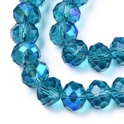 Electroplate Glass Beads Strands EGLA-A034-T6mm-L25-1