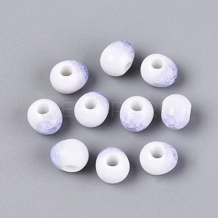 Handmade Crackle Porcelain Beads PORC-Q008-06A-04-1