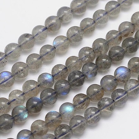 Natural Labradorite Round Bead Strands G-M263-B-03-1
