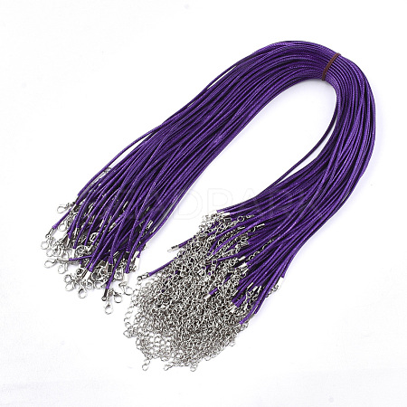Waxed Cord Necklace Making NCOR-T001-06-1