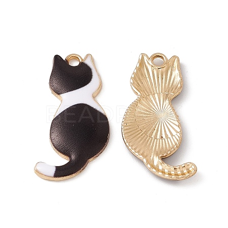 Rack Plating Alloy Enamel Pendants ENAM-K050-03B-1