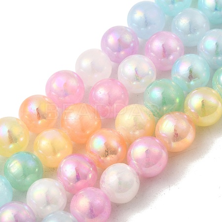 Plating Natural Selenite Beads Strands G-G120-A01-03-06-1