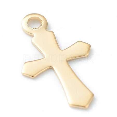 304 Stainless Steel Tiny Cross Charms STAS-H149-05G-1