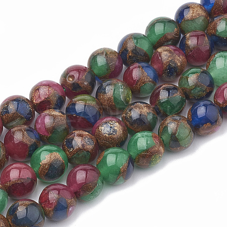 Natural Chalcedony Beads Strands G-S333-8mm-014B-1