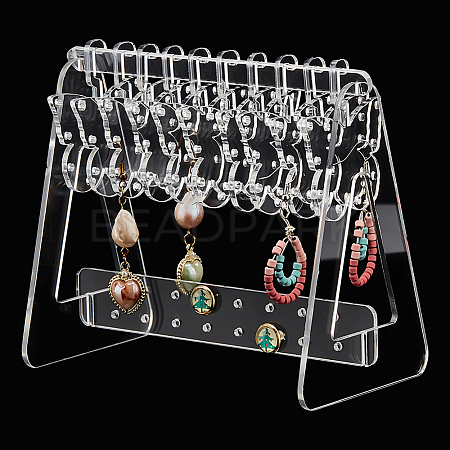   1 Set Transparent Acrylic Earring Display Stands EDIS-PH0001-54A-1