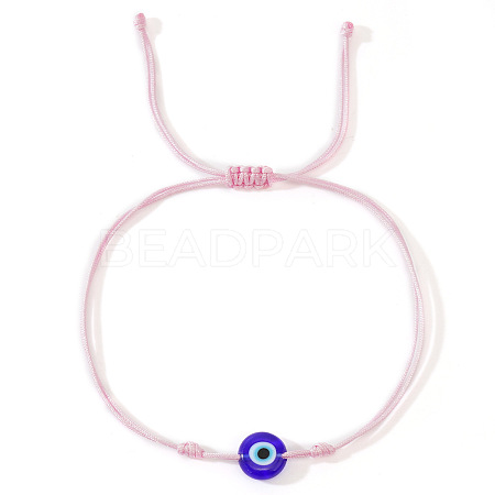 Glass Evil Eye Bead Braided Bracelets SG7290-3-1