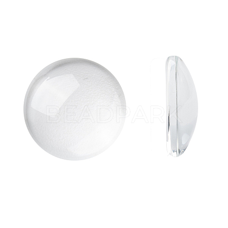 Transparent Glass Cabochons X-GGLA-R026-15mm-1