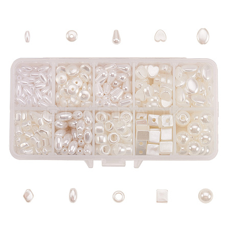 Large Hole Round Imitation Pearl Acrylic Beads OACR-CJ0001-09-1