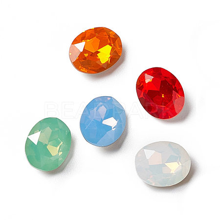 Opal Style Eletroplate K9 Glass Rhinestone Cabochons RGLA-J020-B-NC-1