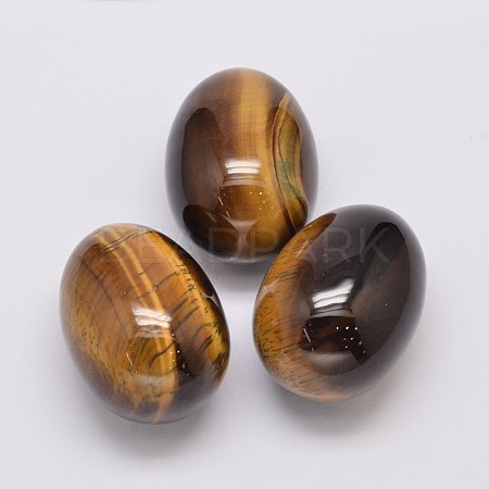 Tiger Eye Beads Egg Stone DJEW-L008-24I-1