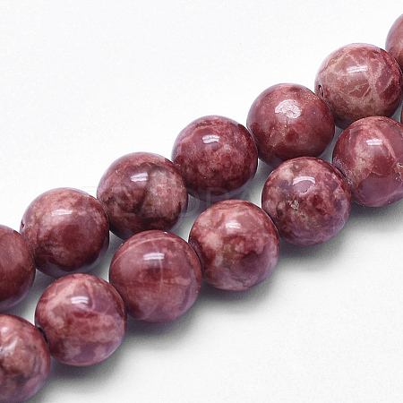 Natural Marble Beads Strands G-K211-6mm-D-1