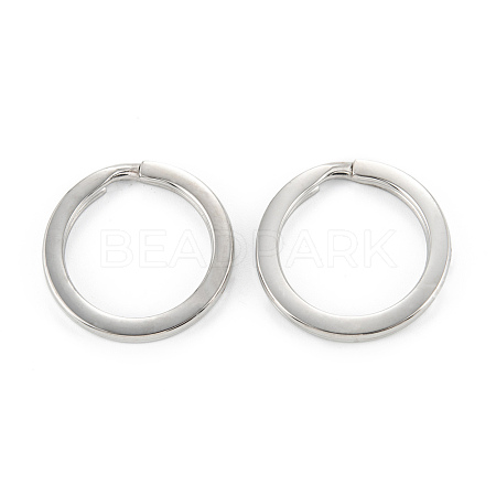 Non-Tarnish 304 Stainless Steel Split Key Ring Clasps STAS-A054-01E-1