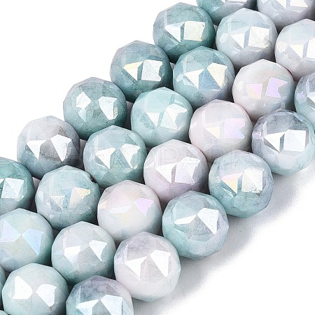 Anti-Tarnish Electroplate Glass Beads Strands GLAA-N010-10mm-18-1