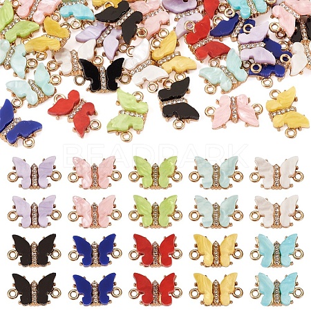  40Pcs 10 Colors Opaque Acrylic Connector Charms OACR-TA0001-25-1