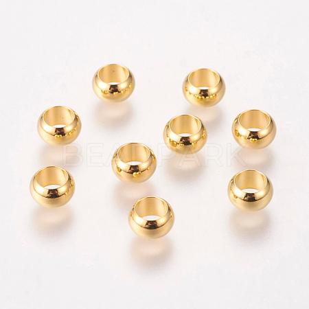 Brass European Beads OPDL-M001-01G-1