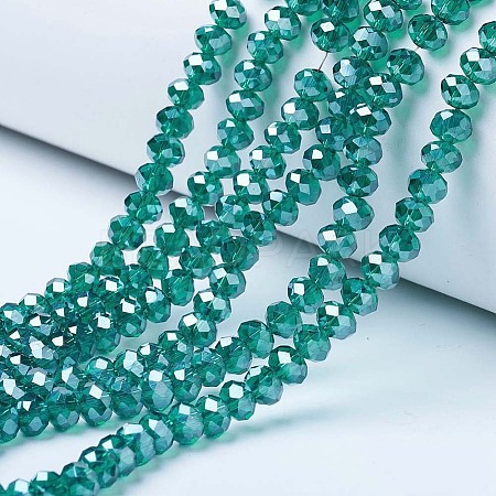 Electroplate Glass Beads Strands EGLA-A034-T2mm-A18-1