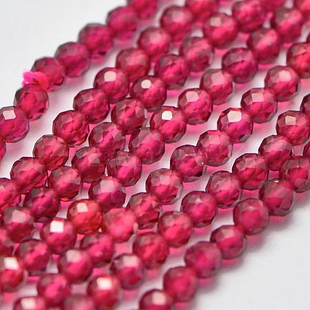 Lab Grown Red Corundum Beads Strands G-K207-01E-01-1