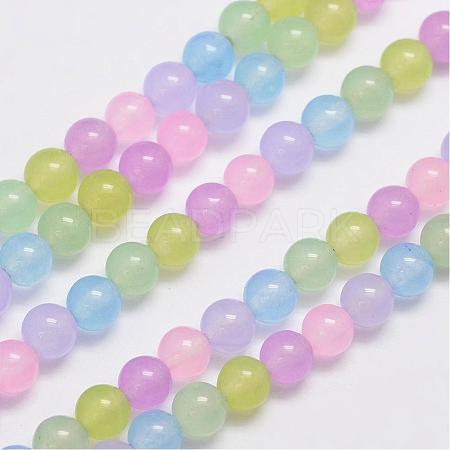 Natural & Dyed Malaysia Jade Bead Strands G-A146-6mm-A30-1
