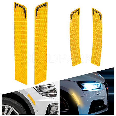 4 Sets 2 Styles Waterproof Epoxy Resin Reflective film Car Stickers FIND-GA0003-47B-1