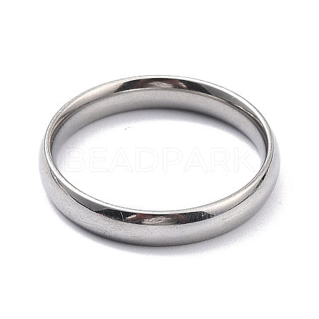 Non-Tarnish 304 Stainless Steel Simple Plain Band Finger Ring for Womenn RJEW-B036-01P-1