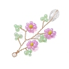 Glass Seed Beads Pendants PALLOY-JF02699-4