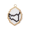 Glass Seed Beaded Twelve Constellations Pendants PALLOY-MZ00891-05-1