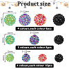 88Pcs 11 Style Resin Rhinestone Beads RESI-AR0001-40-2