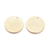 Ion Plating(IP) 304 Stainless Steel Pendants STAS-I124-03A-G-2