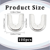 100Pcs Carbon Steel Fishbone Chain End Cap Cover FIND-GF0005-06-2