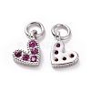 Brass Micro Pave Cubic Zirconia Charms RB-I078-66P-01-NR-2
