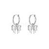 Stainless Steel Bowknot Dangle Earrings UM1027-2-1
