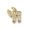 Brass Micro Pave Cubic Zirconia Pendants KK-K400-36G-1