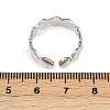 Brass Adjustable Cuff Rings for Women RJEW-B132-01A-P-5