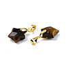 Natural Tiger Eye Charms G-N326-142-01-3