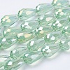 Electroplate Glass Beads Strands EGLA-D015-15x10mm-29-3