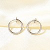 Tarnish Resistant 304 Stainless Steel Retractable Clip-on Hoop Earrings STAS-I097-078P-4